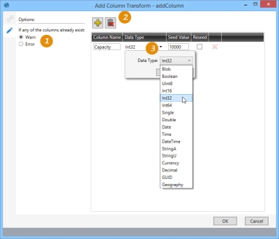 Adding columns to a table