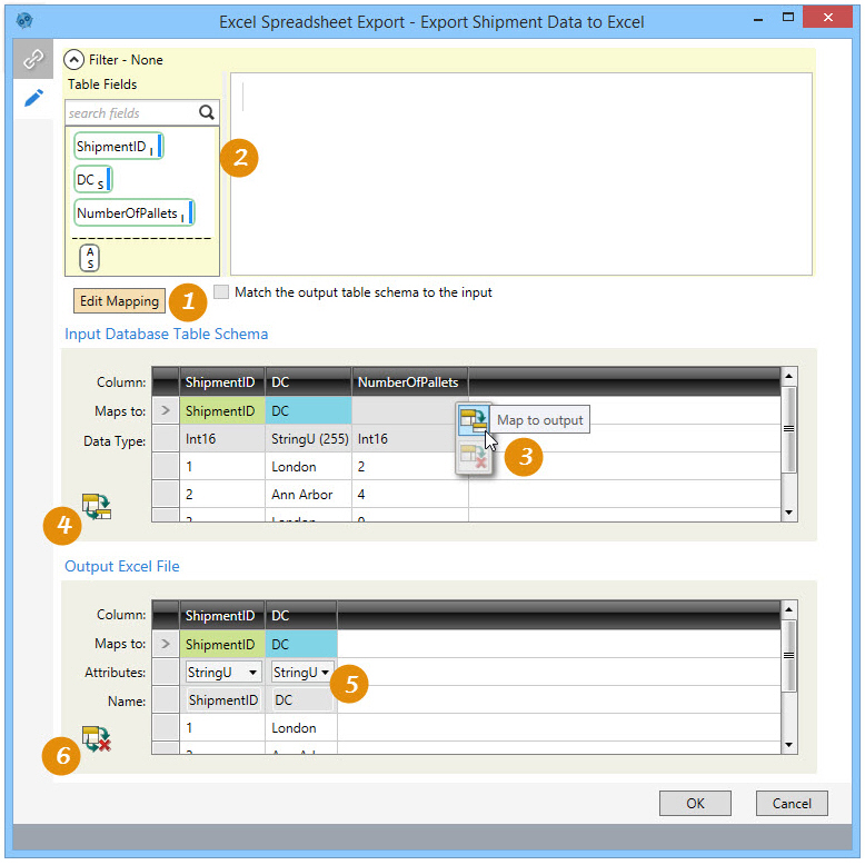 excel import pdf table