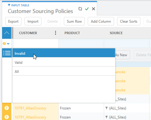 Validating input data